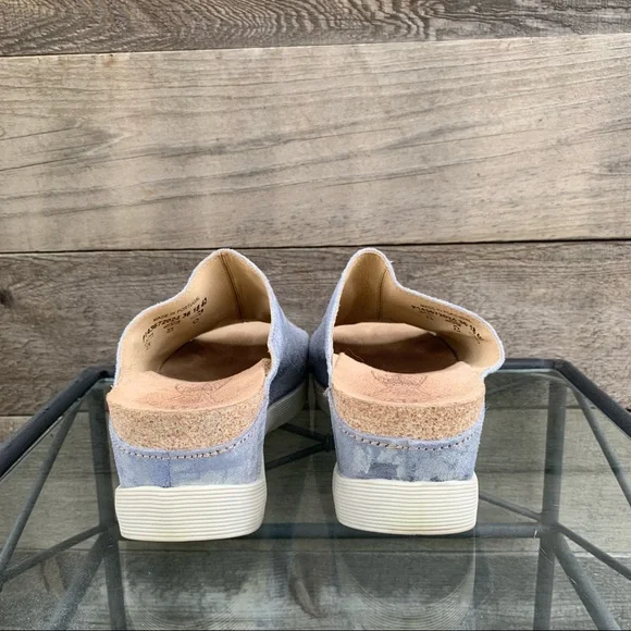 Fly London Wigg Sandal Blue Silver Platform Wedge Slide Shoe Women’s Sz 40 US 9 - Picture 9 of 11